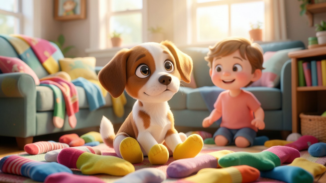 A Dog Funny Story: Sir Biscuit and the Great Sock Heist