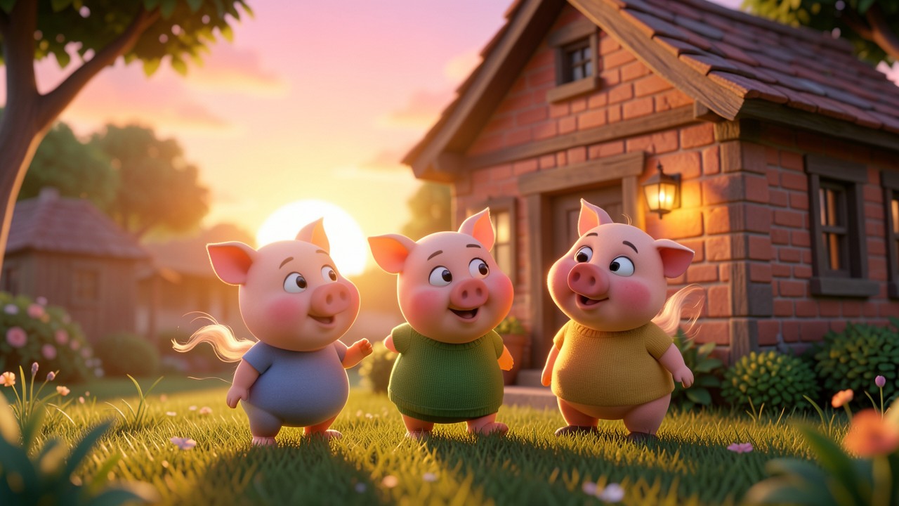 The Three Little Pigs Short Story: A Tale of Bricks and Breezes