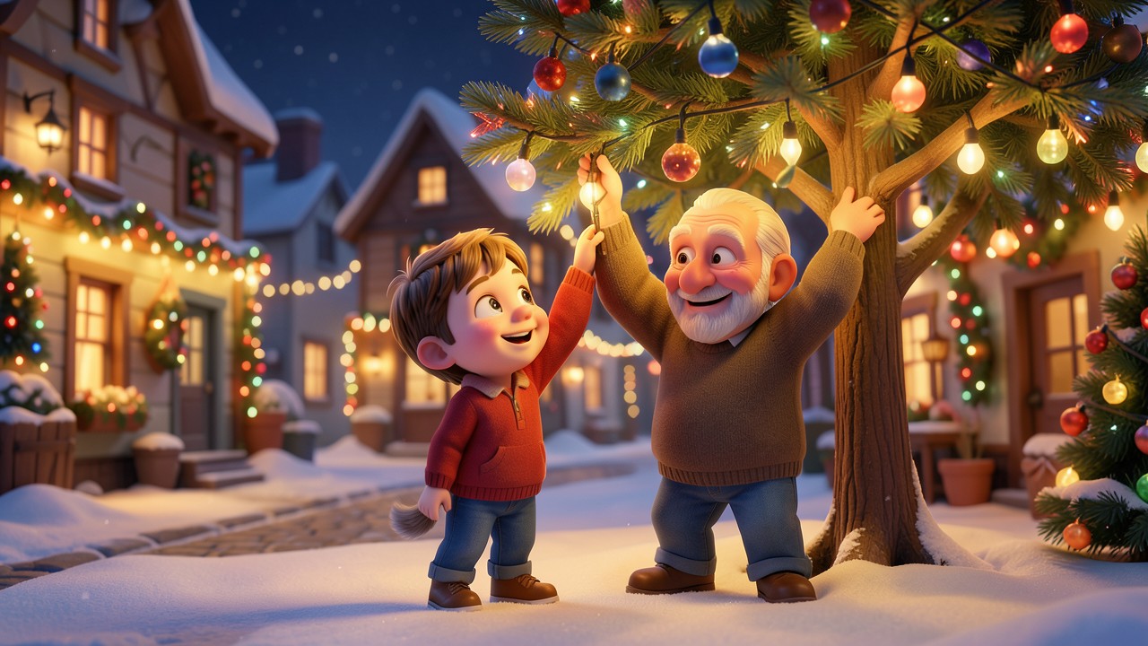 Cuentos cortos de navidad con valores: El regalo de las luces