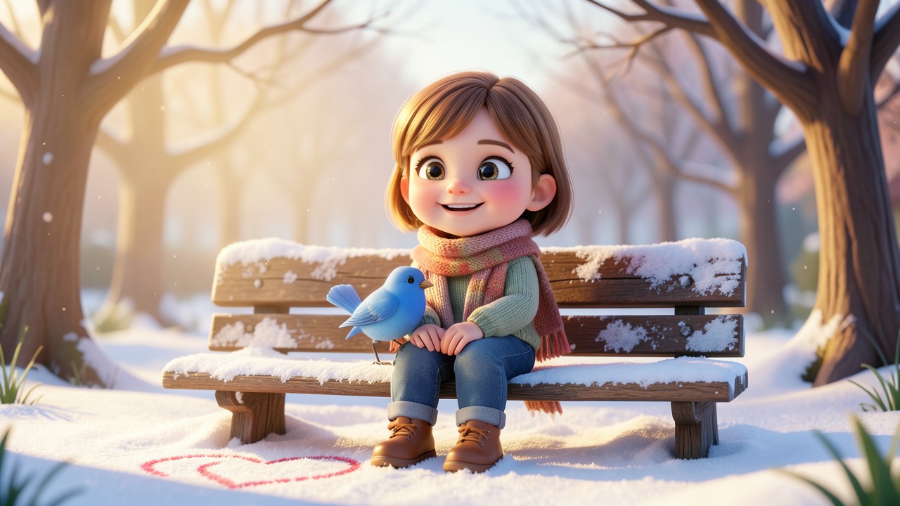 Fábula Pequena para Copiar: O Pássaro que Cantava no Inverno
