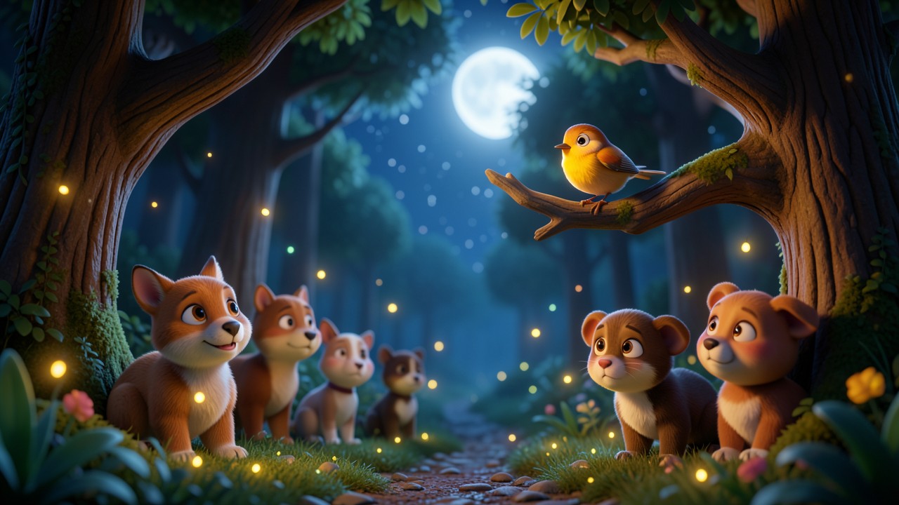 Fábula Infantil Pequena: O Pássaro que Sabia Cantar no Escuro