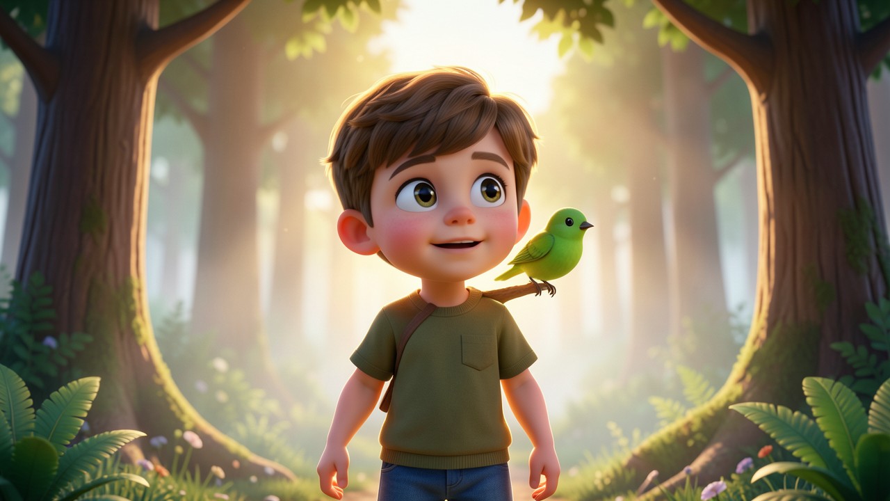Infantil cuento de la paz corto: El regalo de los pájaros