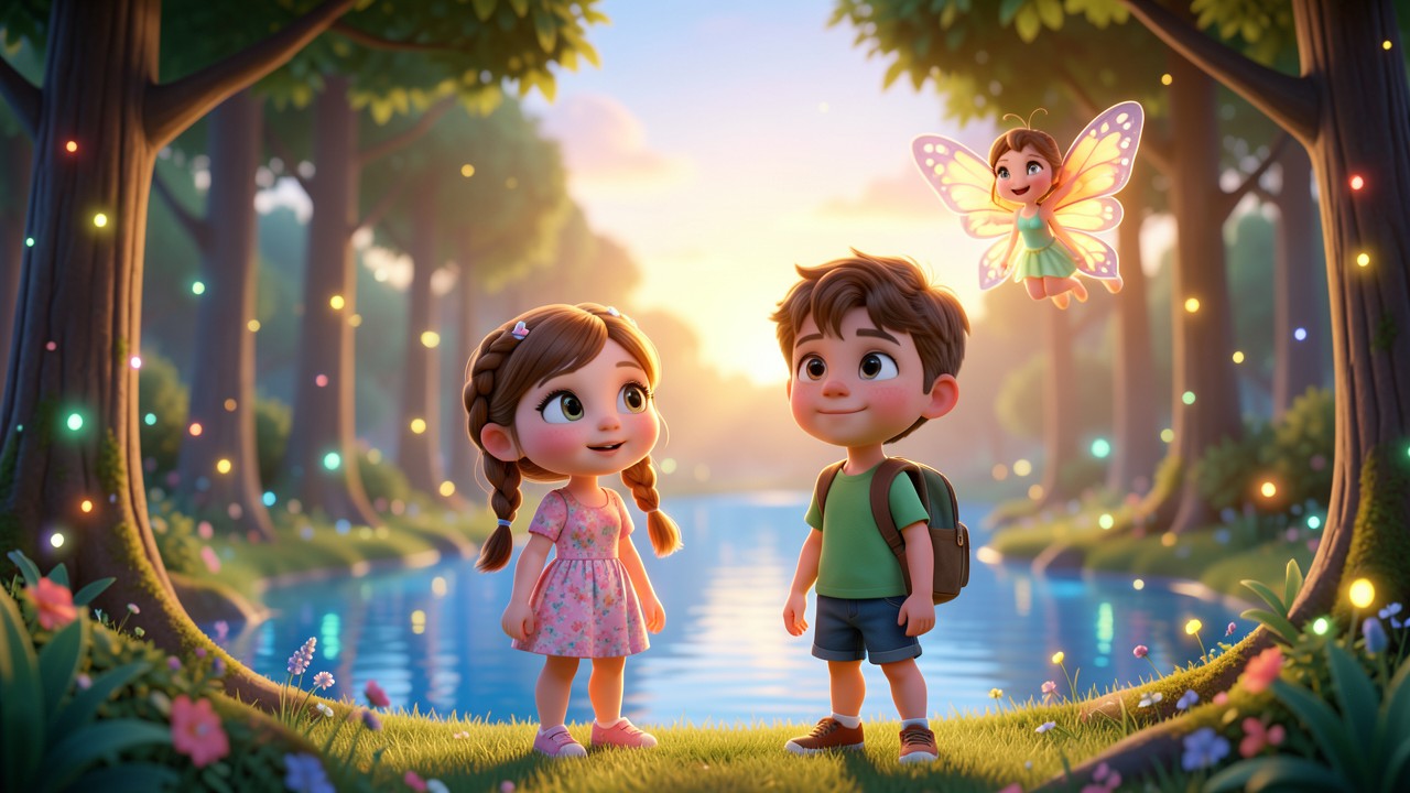 Histórias Infantil Ilustrada: O Segredo do Lago Encantado