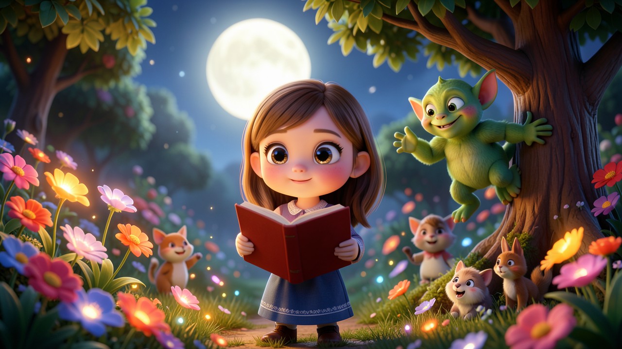 Lecture de contes sous la lune