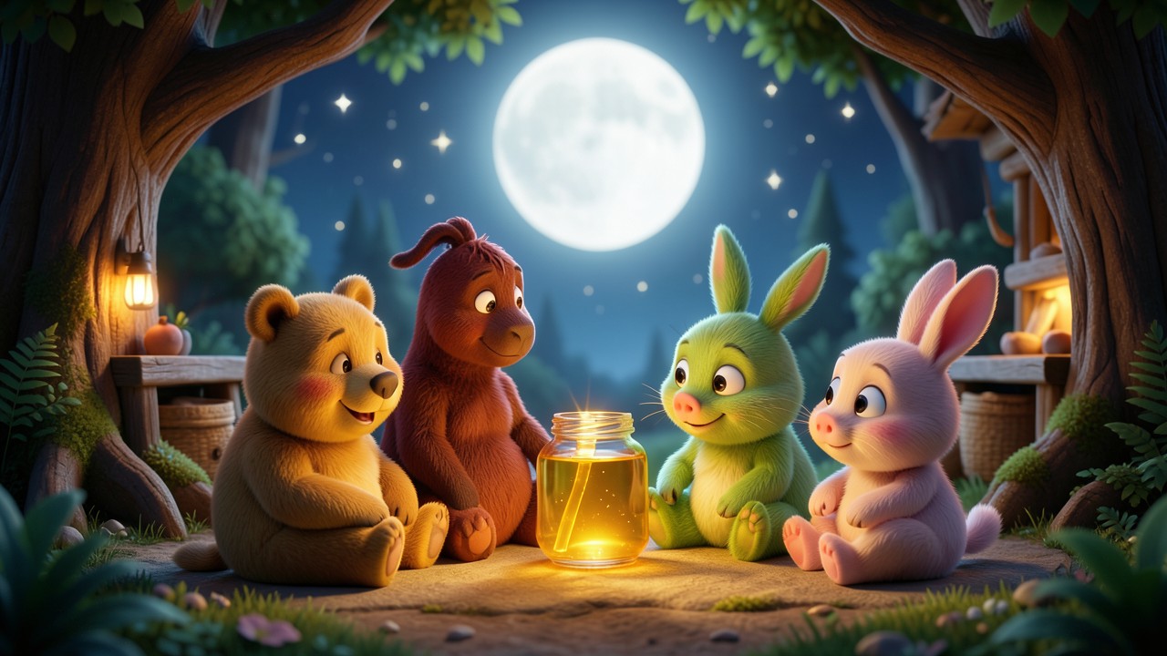 Winnie the Pooh Bedtime Story: The Moonlit Honey Hunt