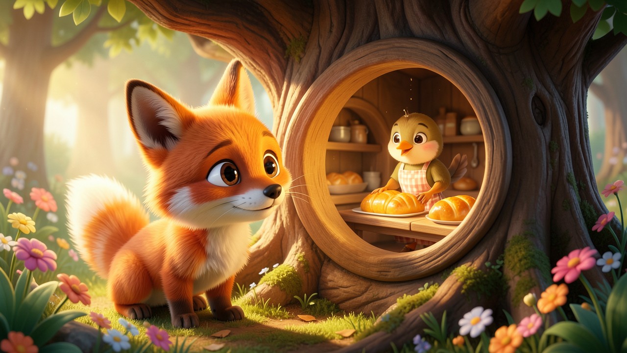 Historinha da Raposa e o Pão de Mel do Senhor Pássaro
