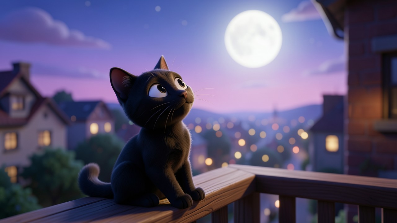 Piccole favole della buonanotte: La luna e il gatto che non voleva dormire