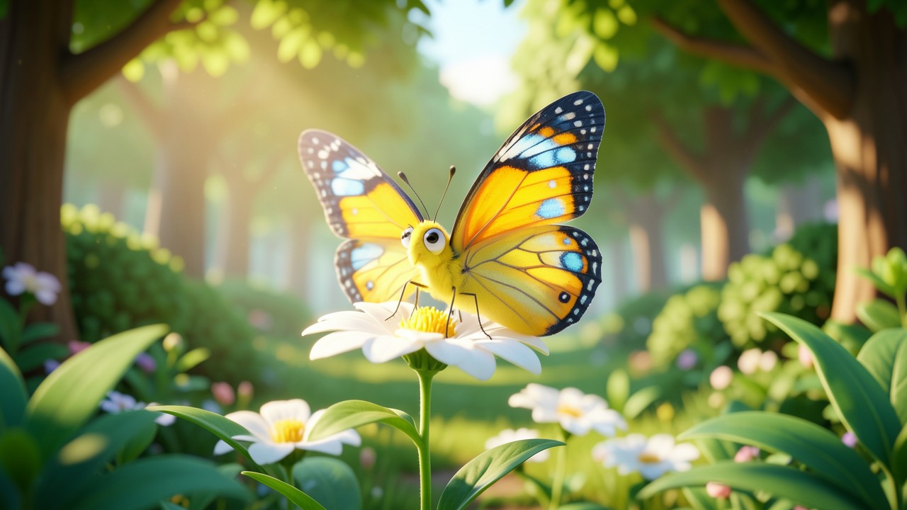 La mariposa y la flor cuento corto