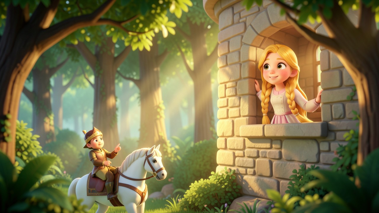 Storia di Rapunzel in breve: Un Castello di Filo d'Oro
