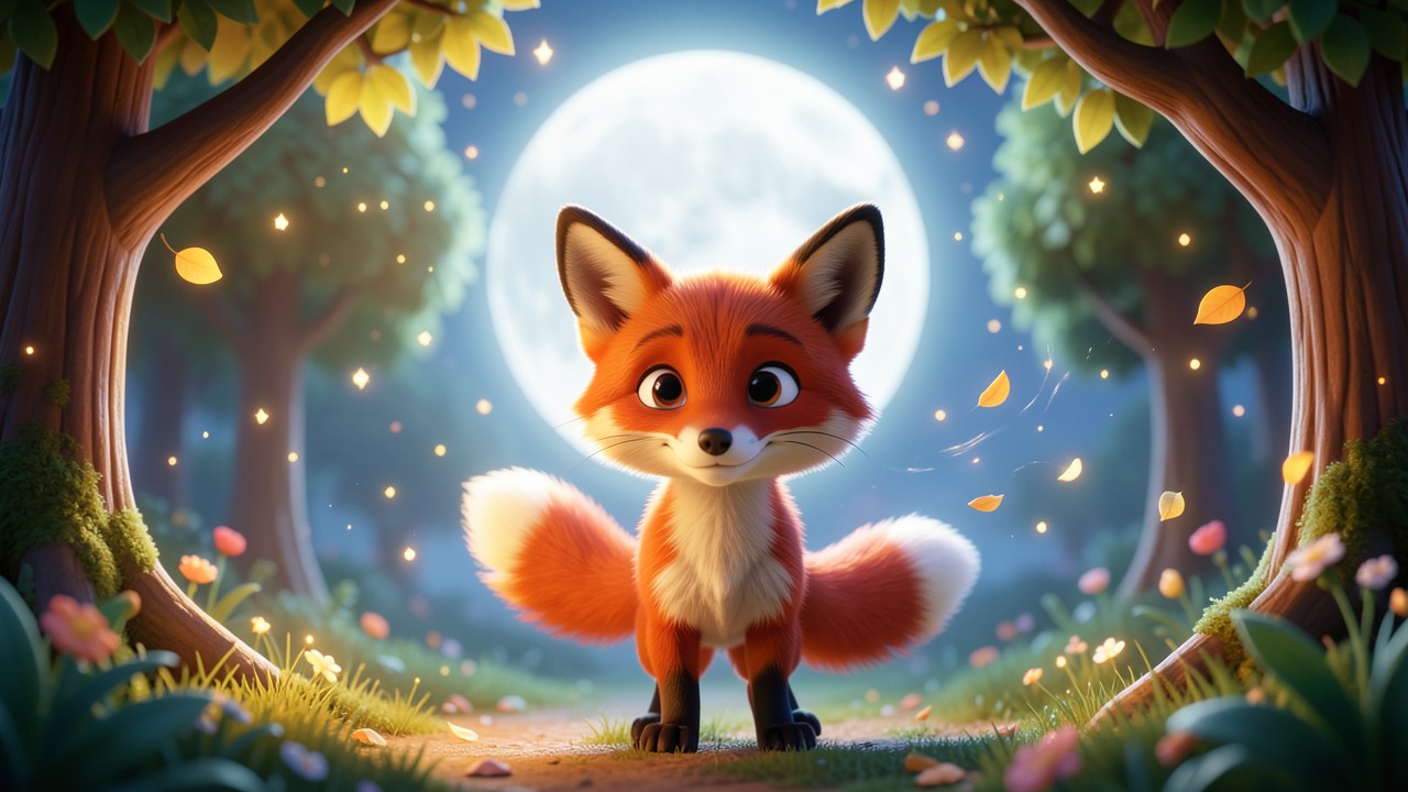 Histoire racontée pour dormir : Le renard qui chantait sous la lune