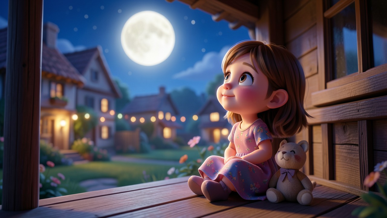 Cuento de la luna: La niña que conversaba con la luna