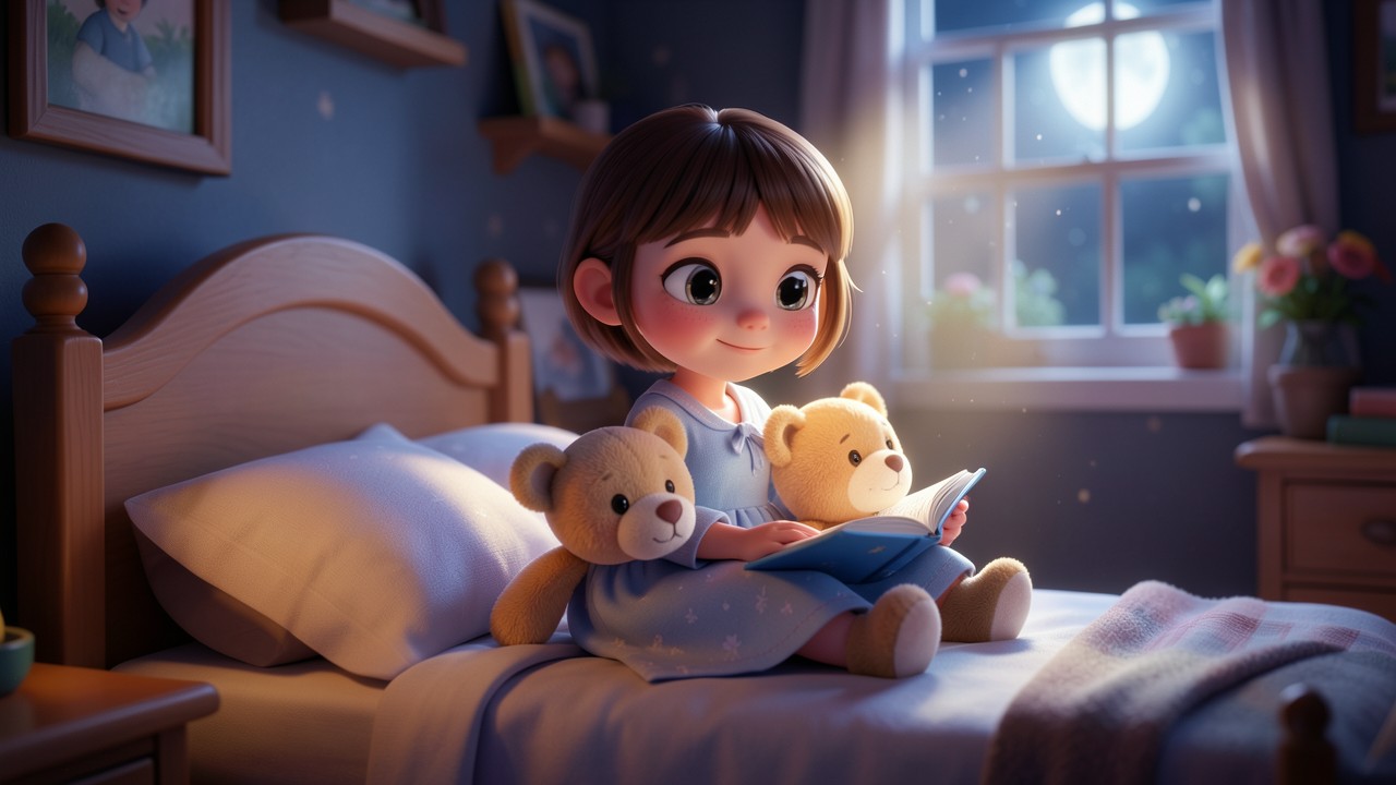 História de Dormir Curta: A Menina e o Ursinho de Pelúcia Mágico