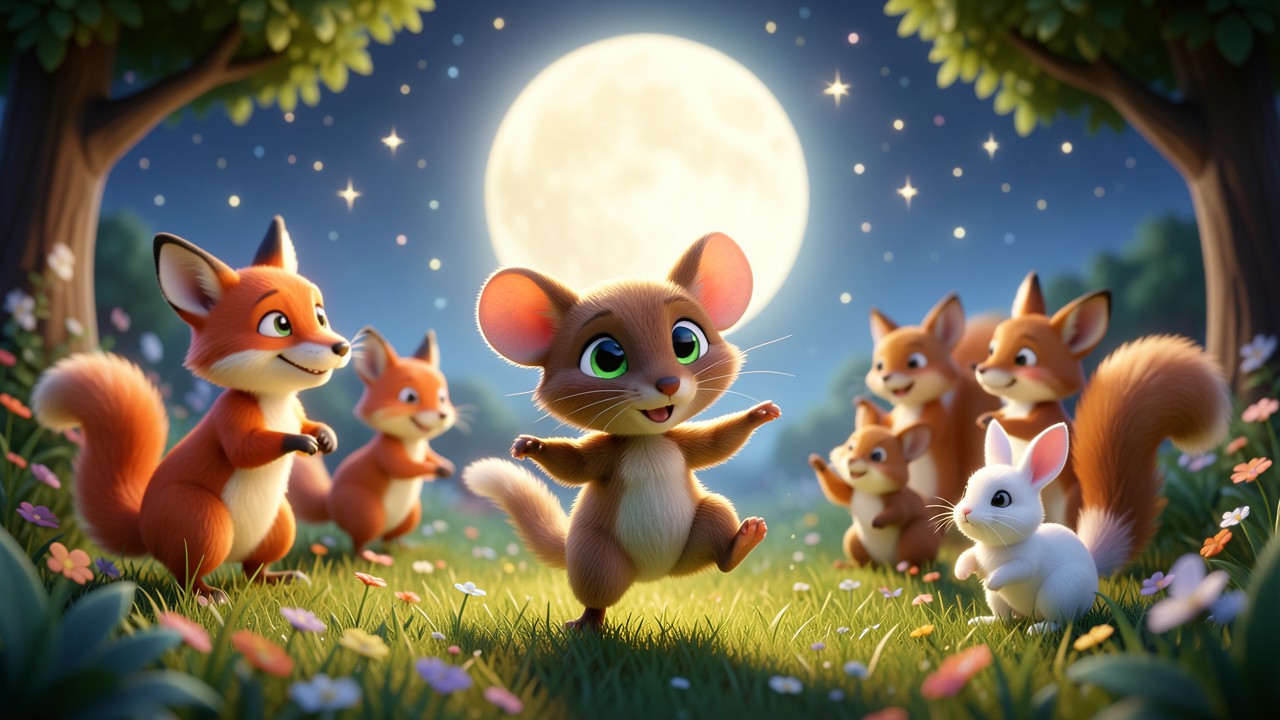 Contes enfant : La petite souris qui dansait sous la lune