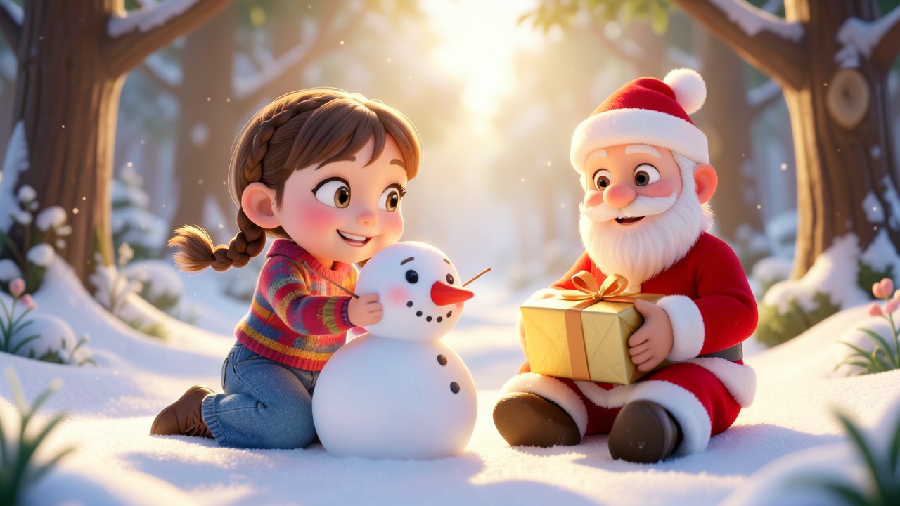 Storie brevi sull'inverno per bambini: La nevicata magica di Babbo Natale