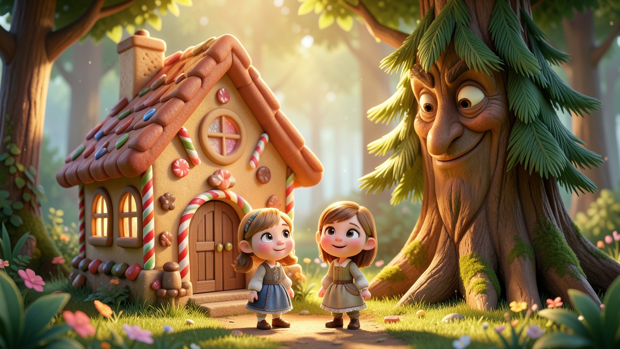 Favola di Hansel e Gretel: La casa di zucchero e l'abete parlante