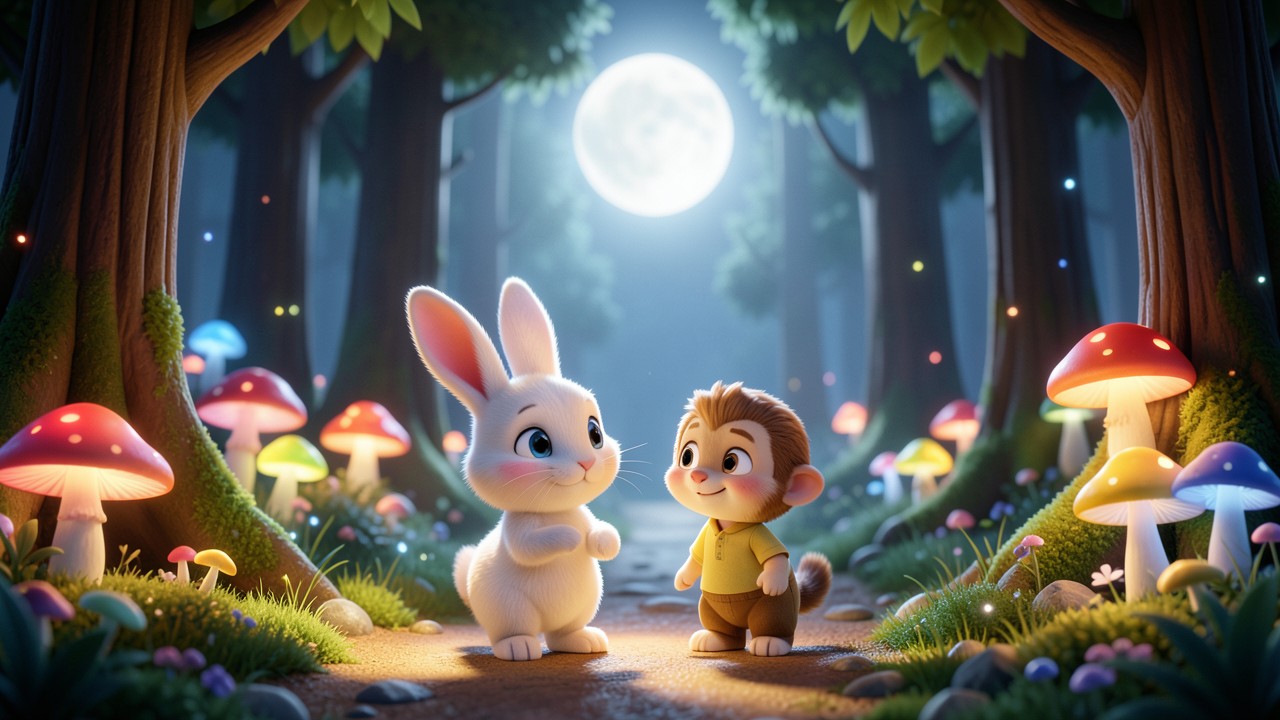 The Story of Rabbits and the Moonlight Path