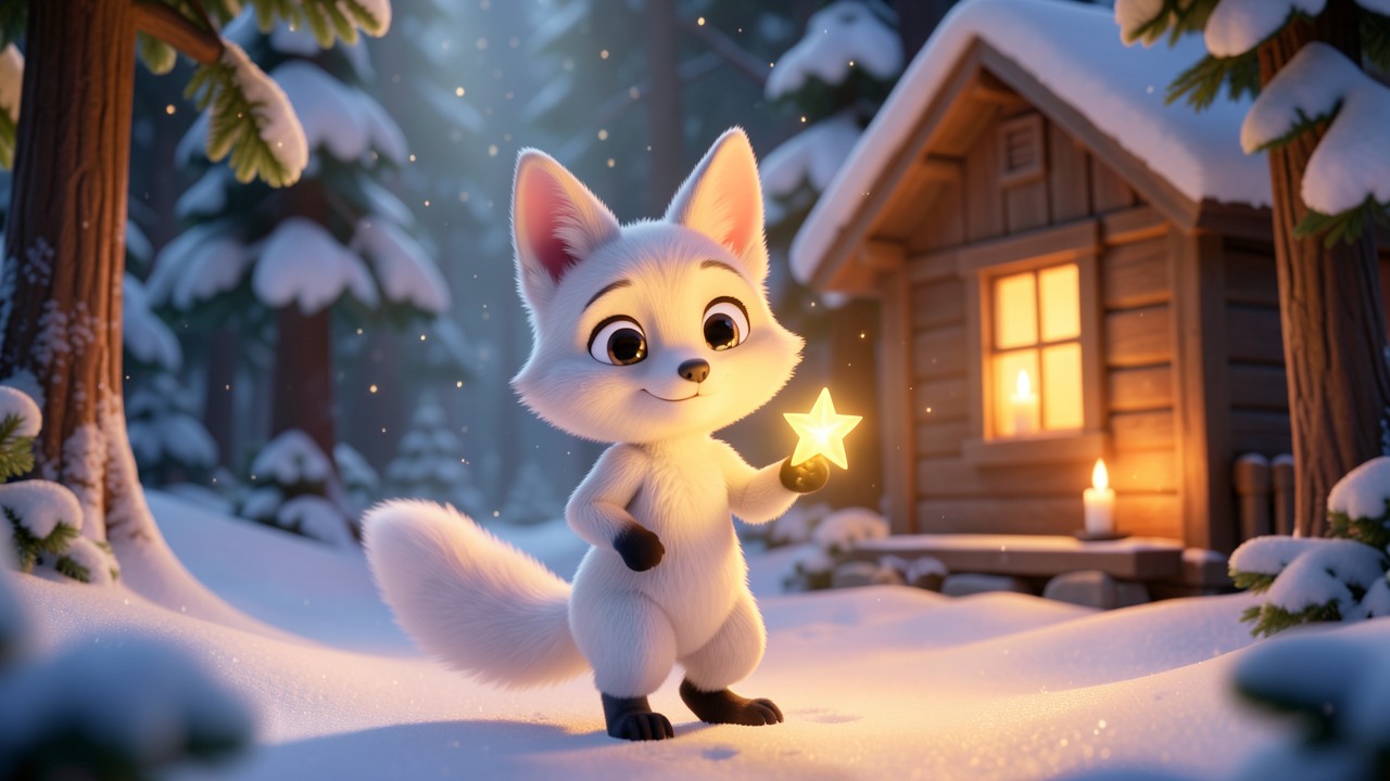 Eine besinnliche Weihnachtsgeschichte vom Schneefuchs