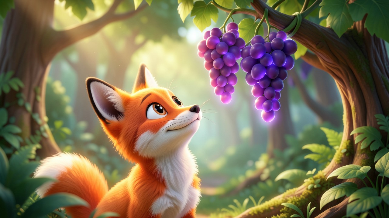 Fábula a Raposa e as Uvas: A Lição do Sabor do Esforço