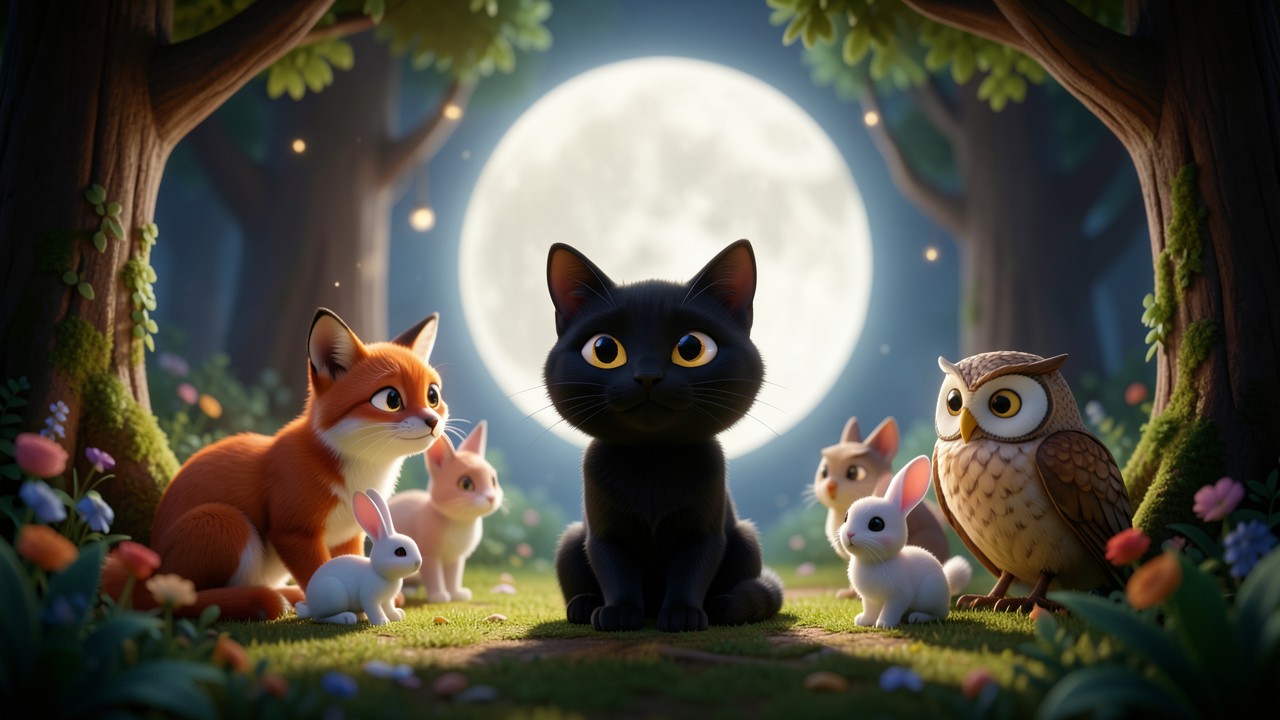 Histoire pour s'endormir : Le chat qui chantait sous la lune