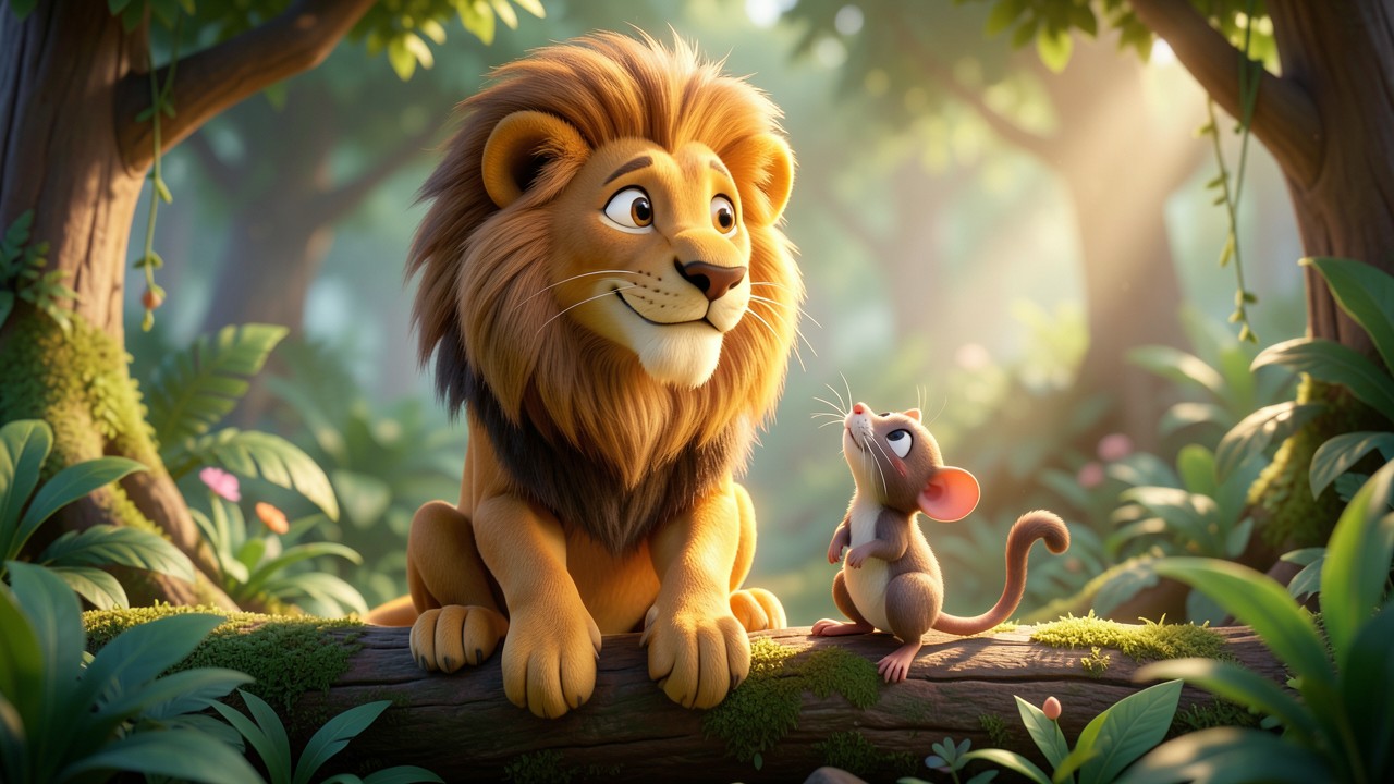 Cuento de el león y el ratón: Una amistad inesperada
