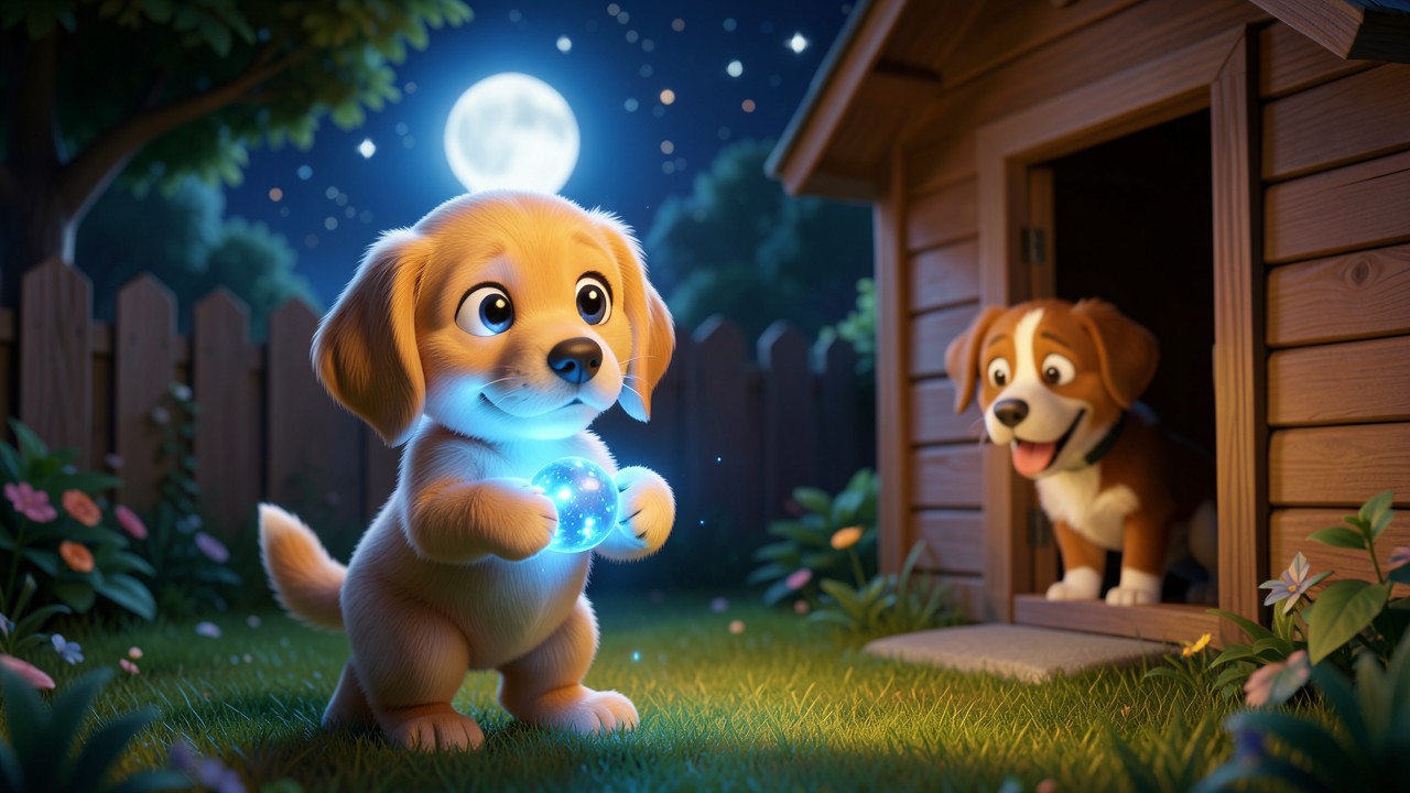 A Story About Dog and the Moonlit Treat