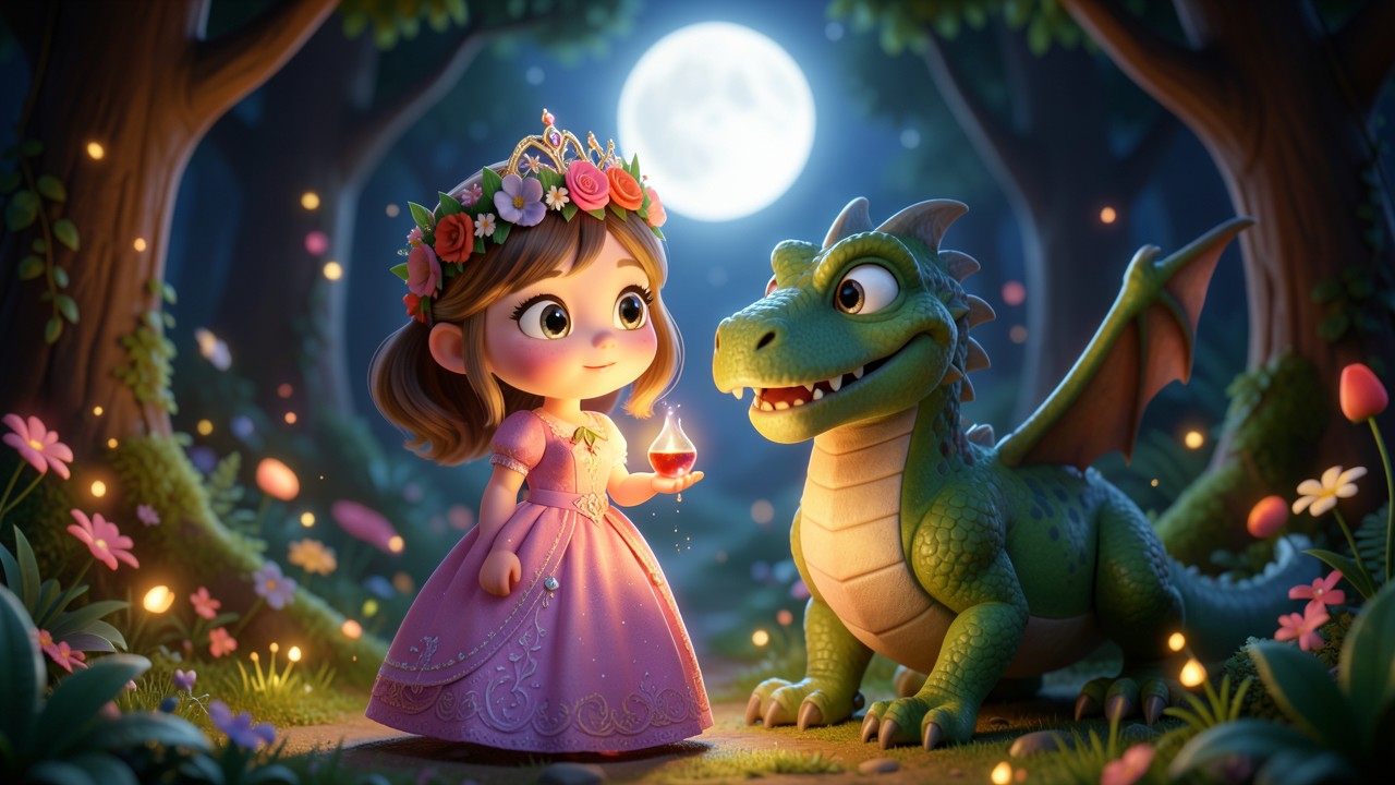 Historinha da Princesa e o Segredo da Lua Branca