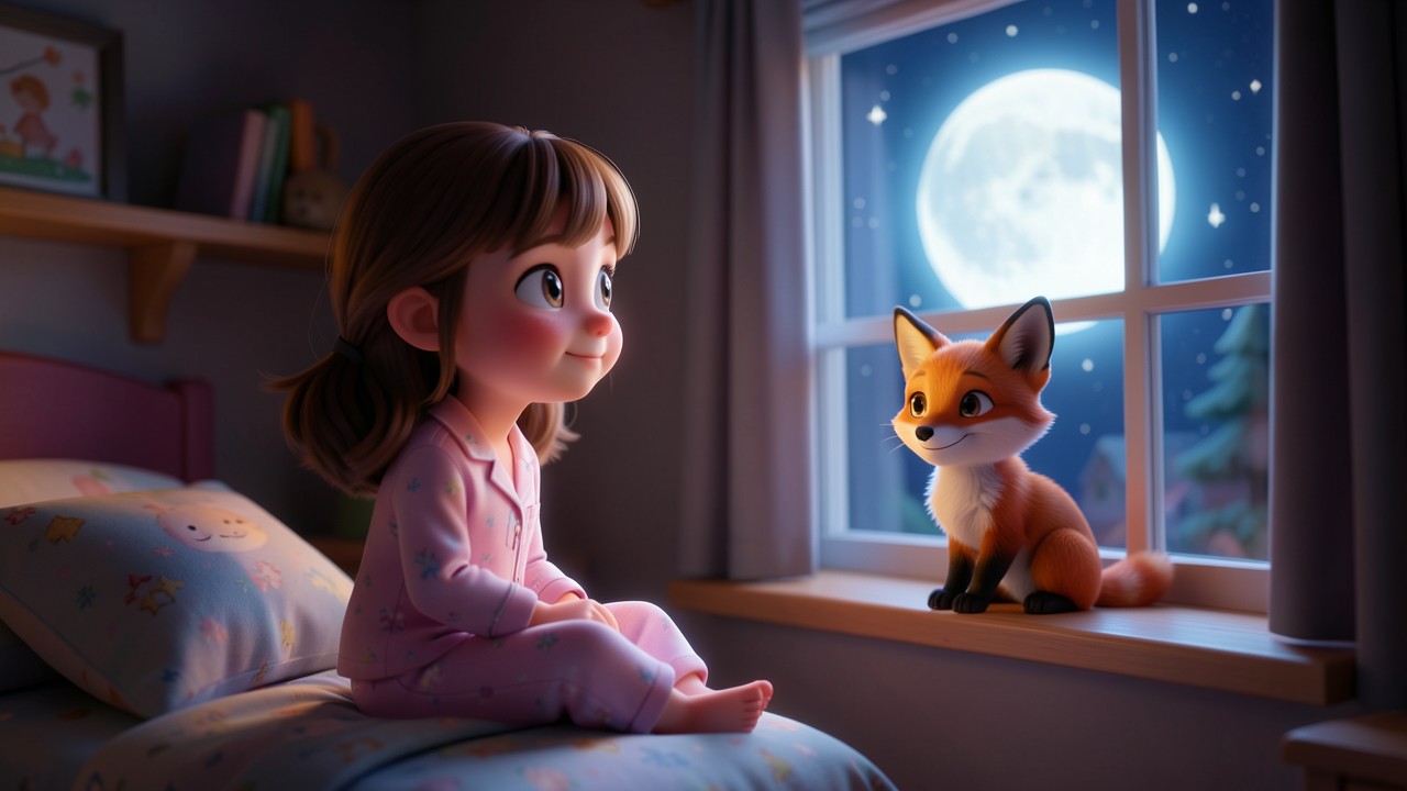 Kurze gute Nacht Geschichte für Kinder: Der Mond und das letzte Licht