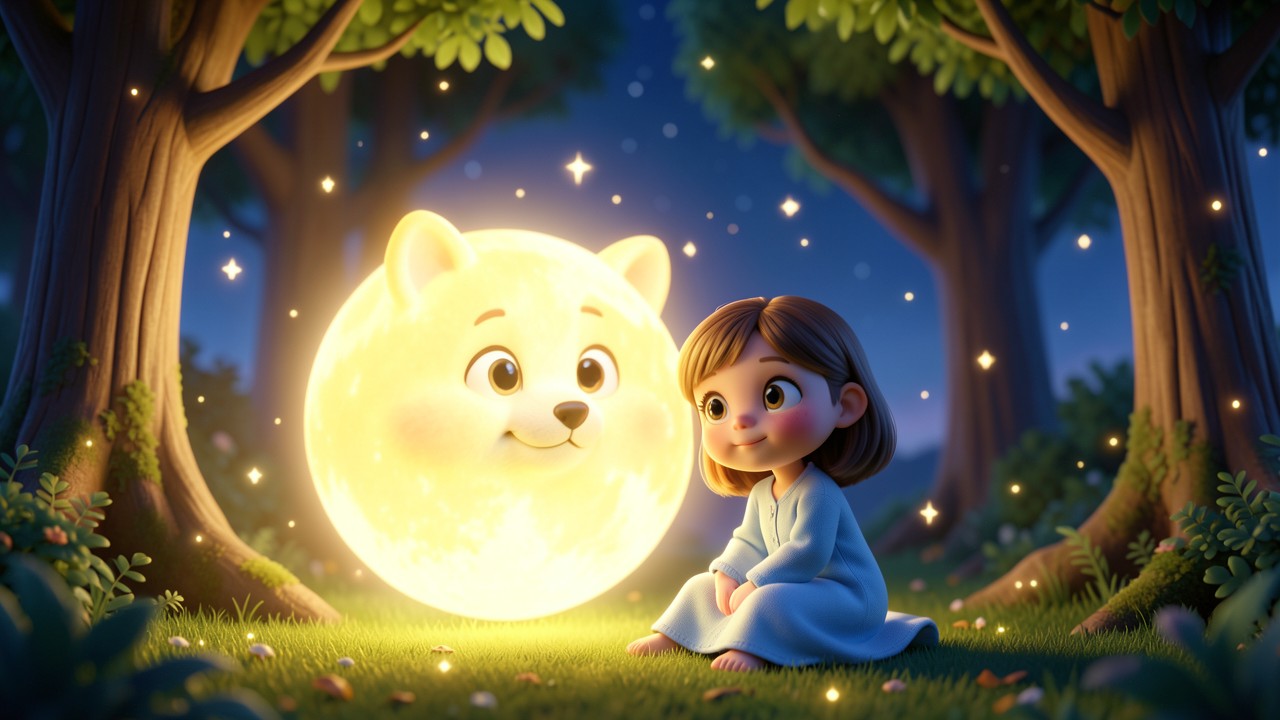 Schlafgeschichten für Kinder: Der Mond und das flüsternde Lied