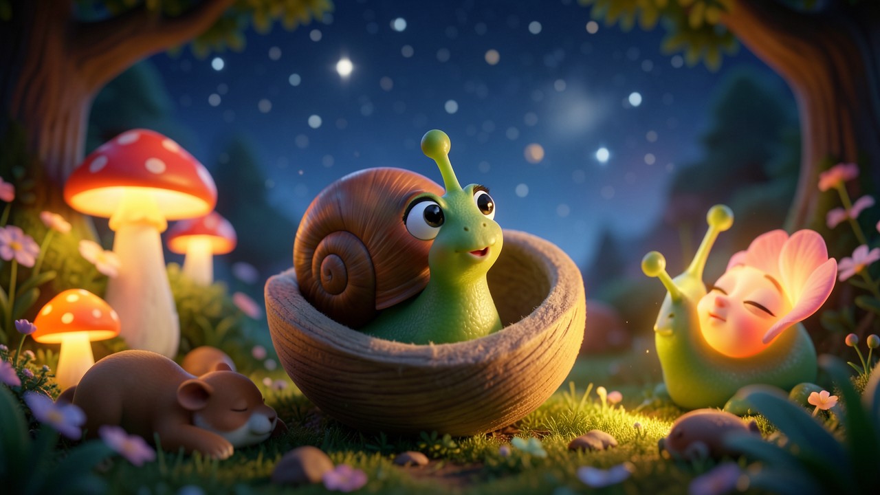 Gute Nacht Geschichte für Kleinkinder: Das Lied der Schlafschnecke