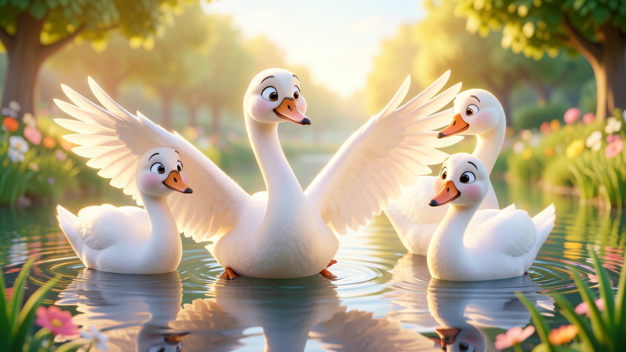 El patito feo se convierte en cisne (cuento corto)