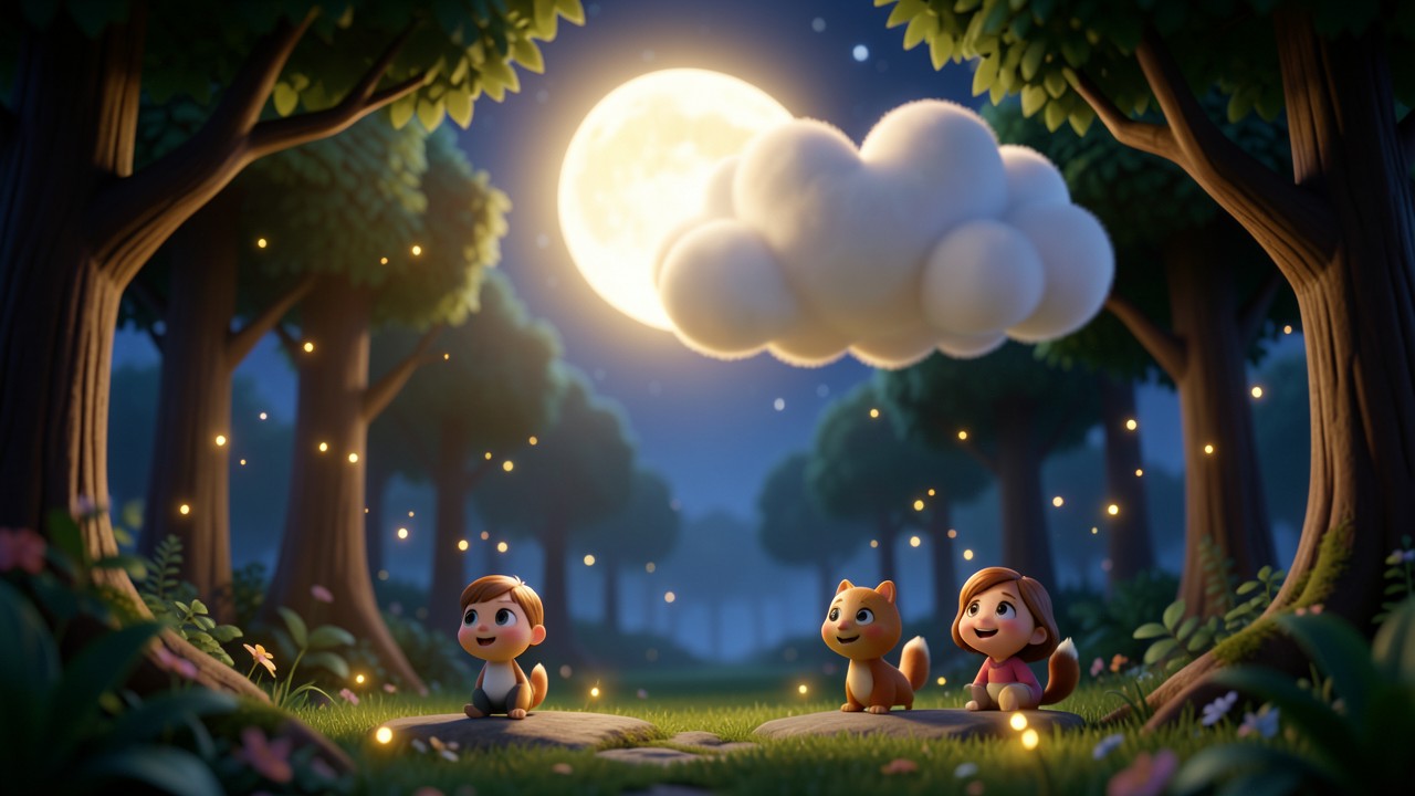 A Children's Picture Story About the Moon and the Little Cloud