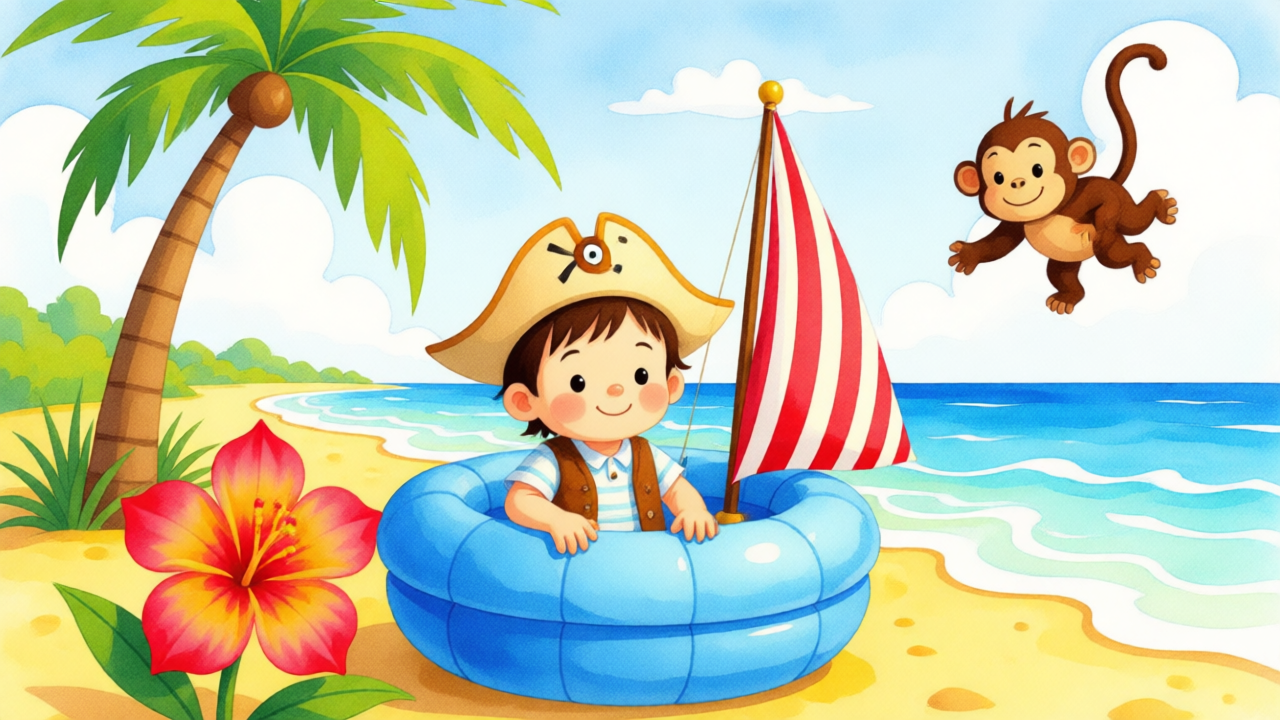 ¡Tomás el Pirata de Tres Años y Sus Aventuras Amistosas!