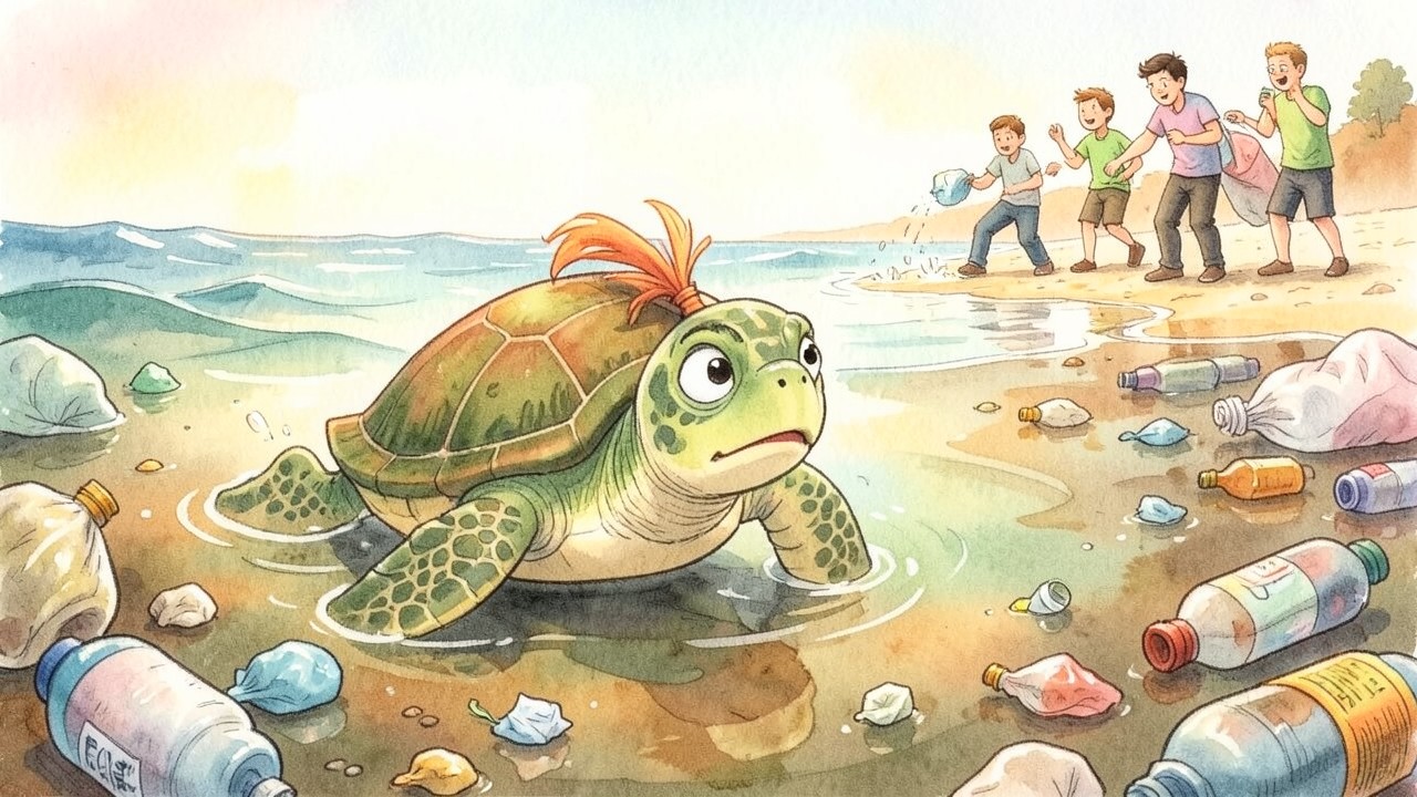 La Tortuga Marina y el Mar Contaminado