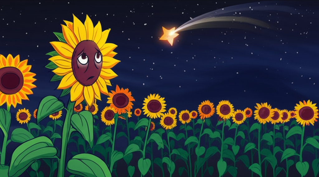 La Estrella Fugaz y el Girasol Llorón