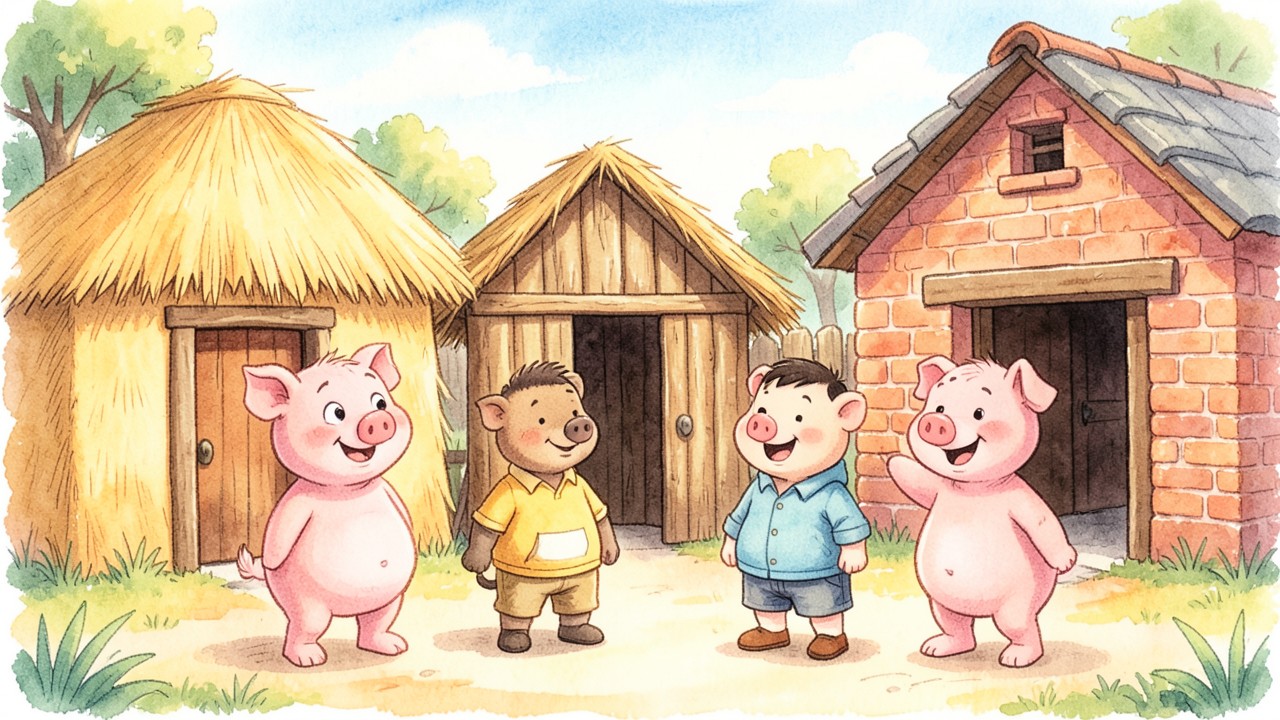 ¡Los Tres Cerditos y el Lobo Hambriento!