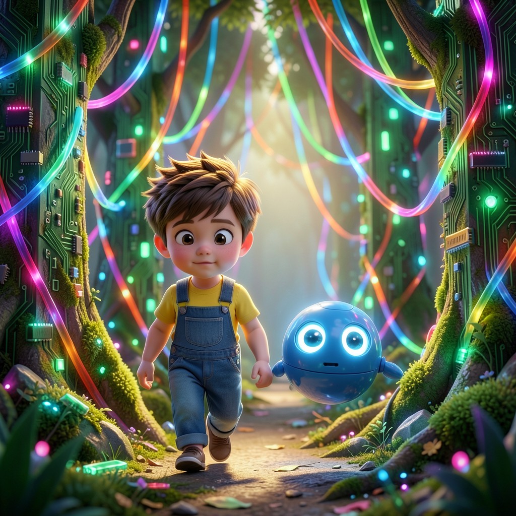 Leo y el Gran Viaje a Ciber-Mundo - ilustración 1