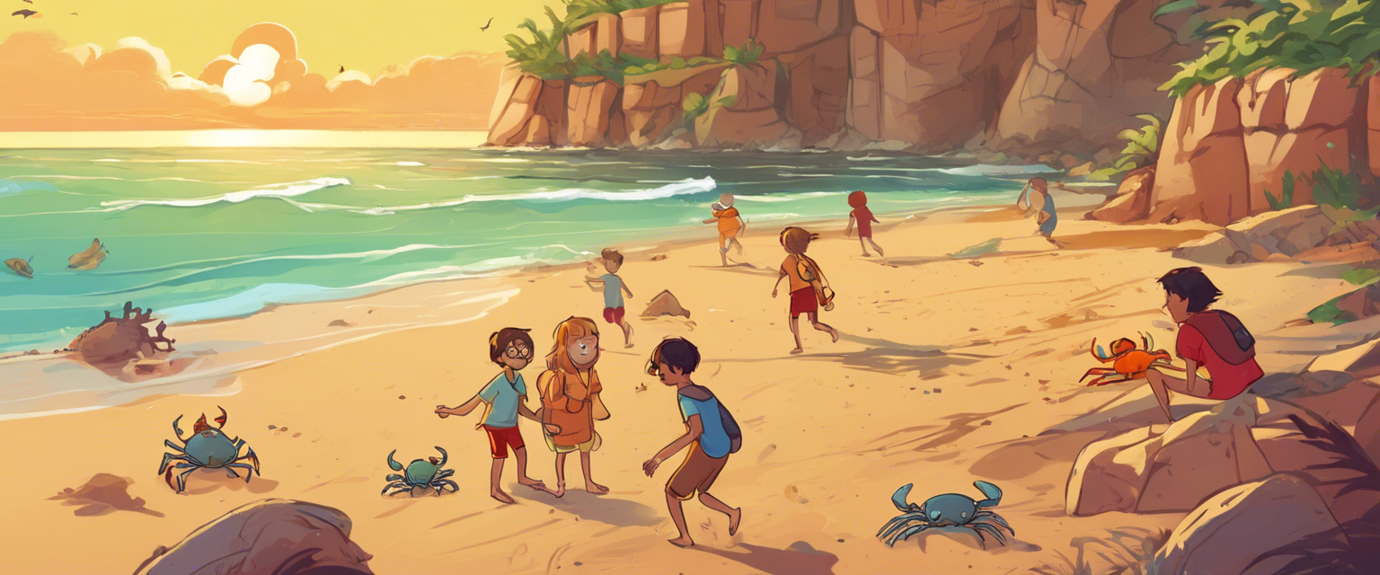 Hugo y la aventura en la playa de los cangrejos
