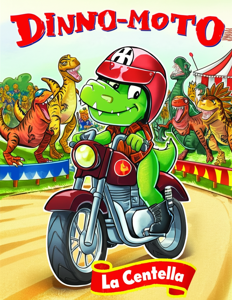 "Dino-Moto y el Ritmo Flamenco: La Carrera Más Salvaje"