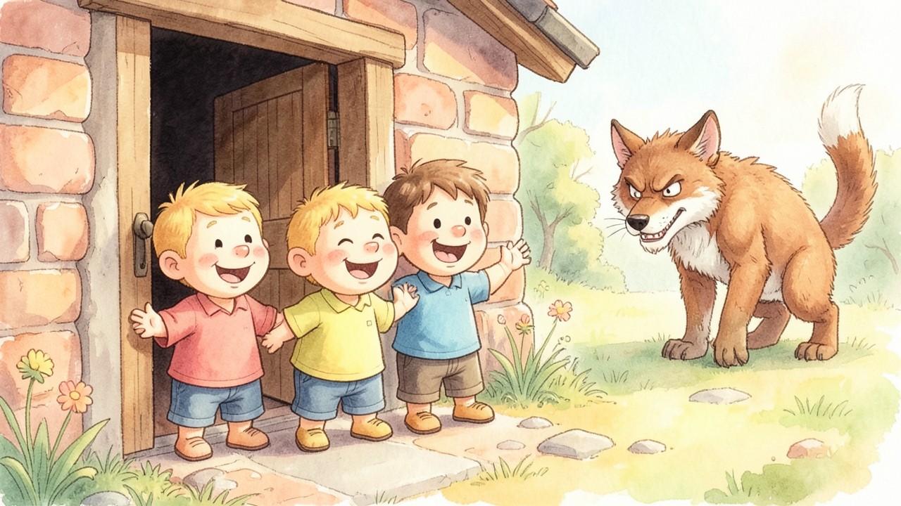 Los Tres Cerditos y el Lobo Feroz