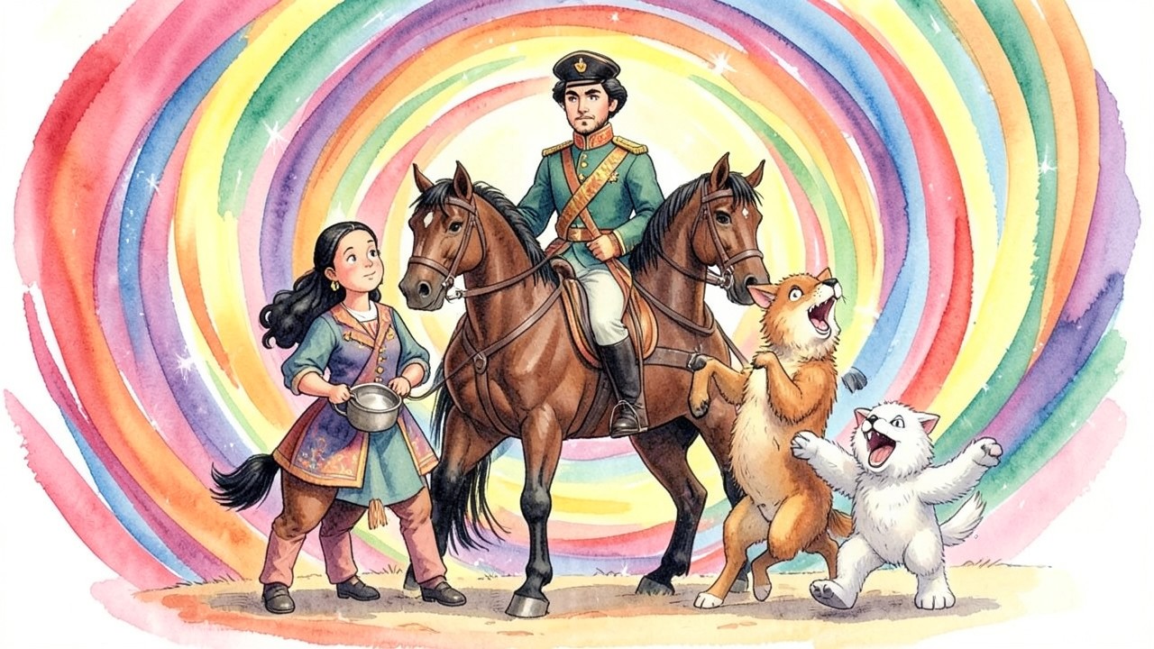 Simón Bolívar, la Negra Matea, el Caballo Palomo y el Perro Nevado