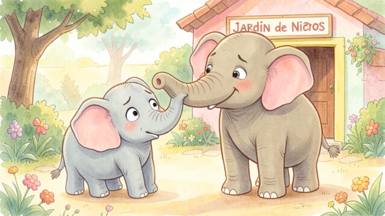 Coco, el Elefante que Superó su Miedo al Jardín de Niños