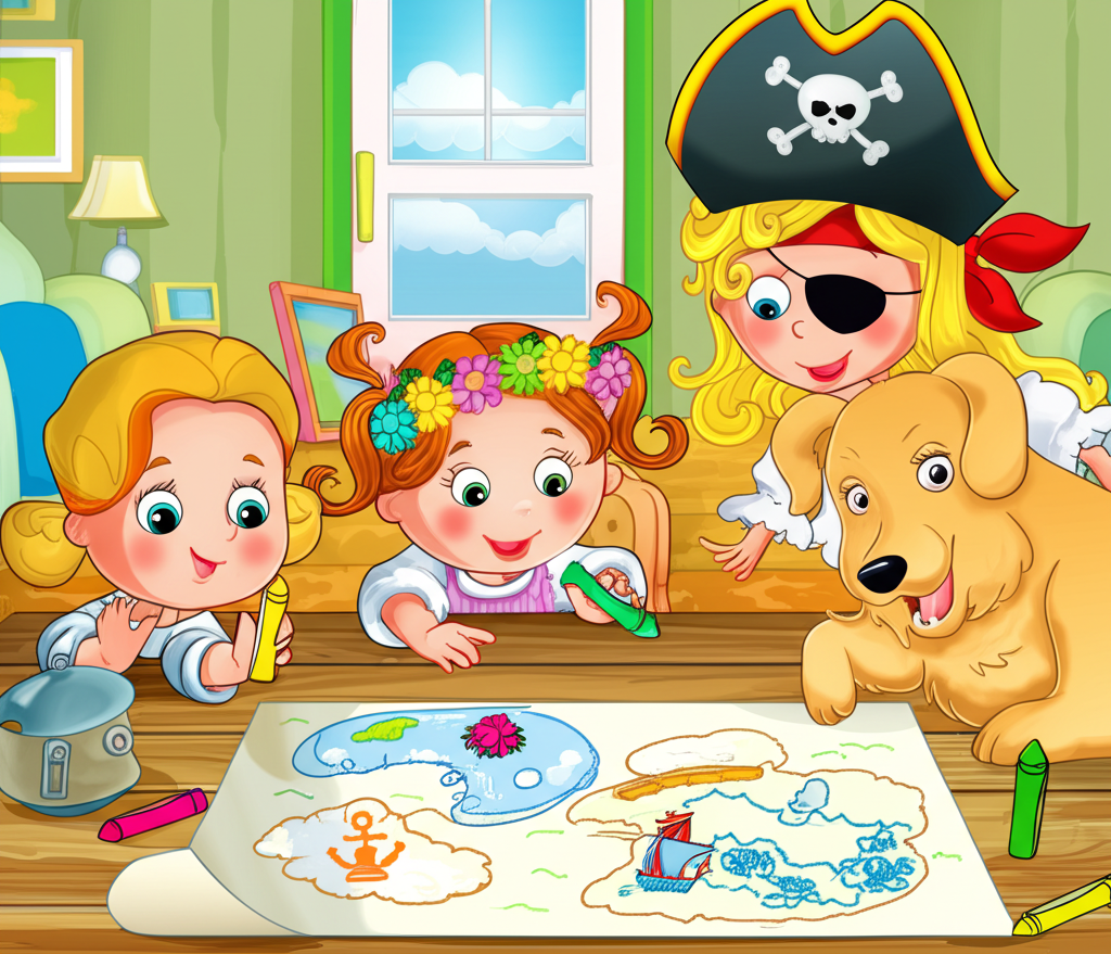 ¡Nila, Lara y Happy: La Aventura del Tesoro Escondido!