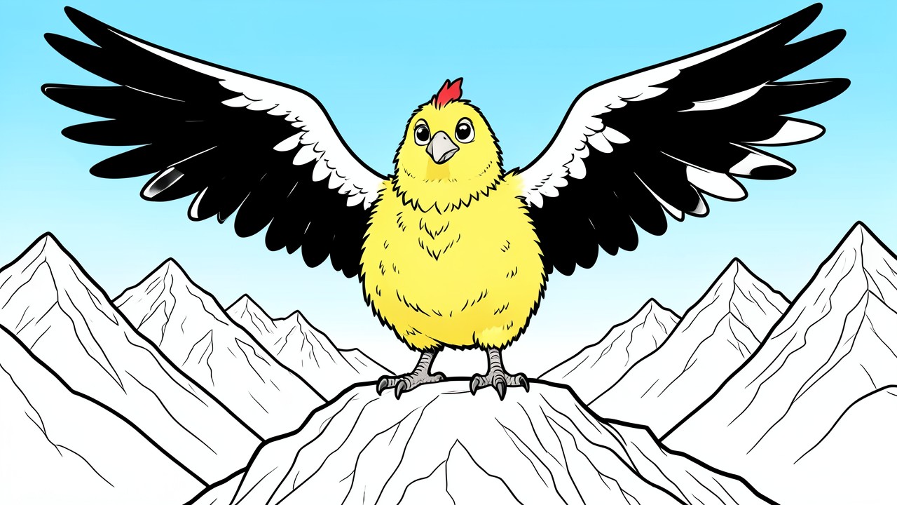 Pippo el Pollicóndor: El Guardián de las Cumbres Nevadas