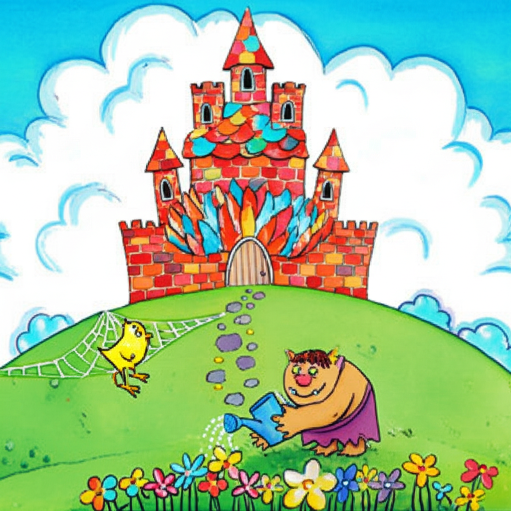 El Castillo Cacareante y el Tallo Gigante de Gloria