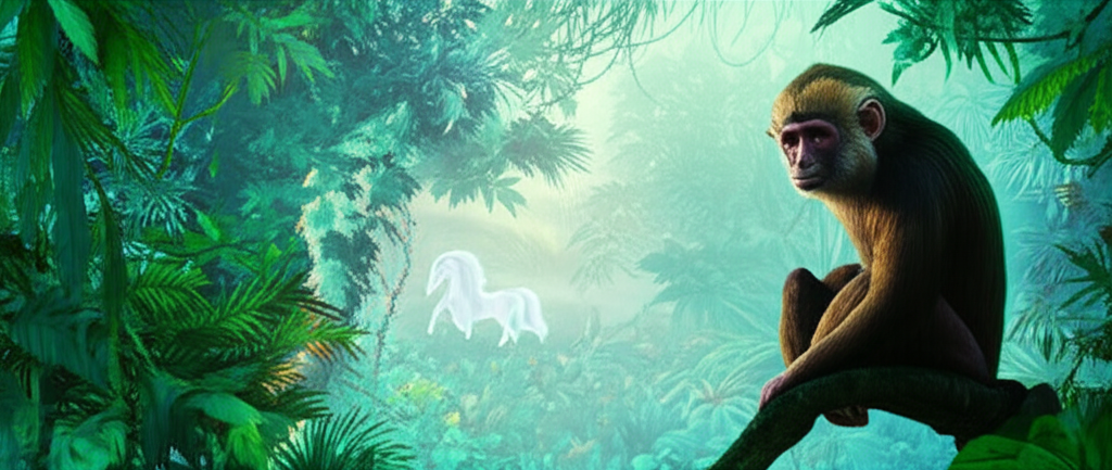 El Mono Melancólico y el Unicornio de Cristal