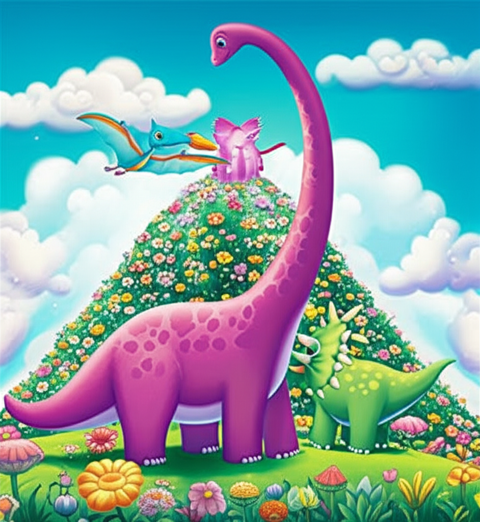 ¡Dino-Siesta en la Montaña Mágica!