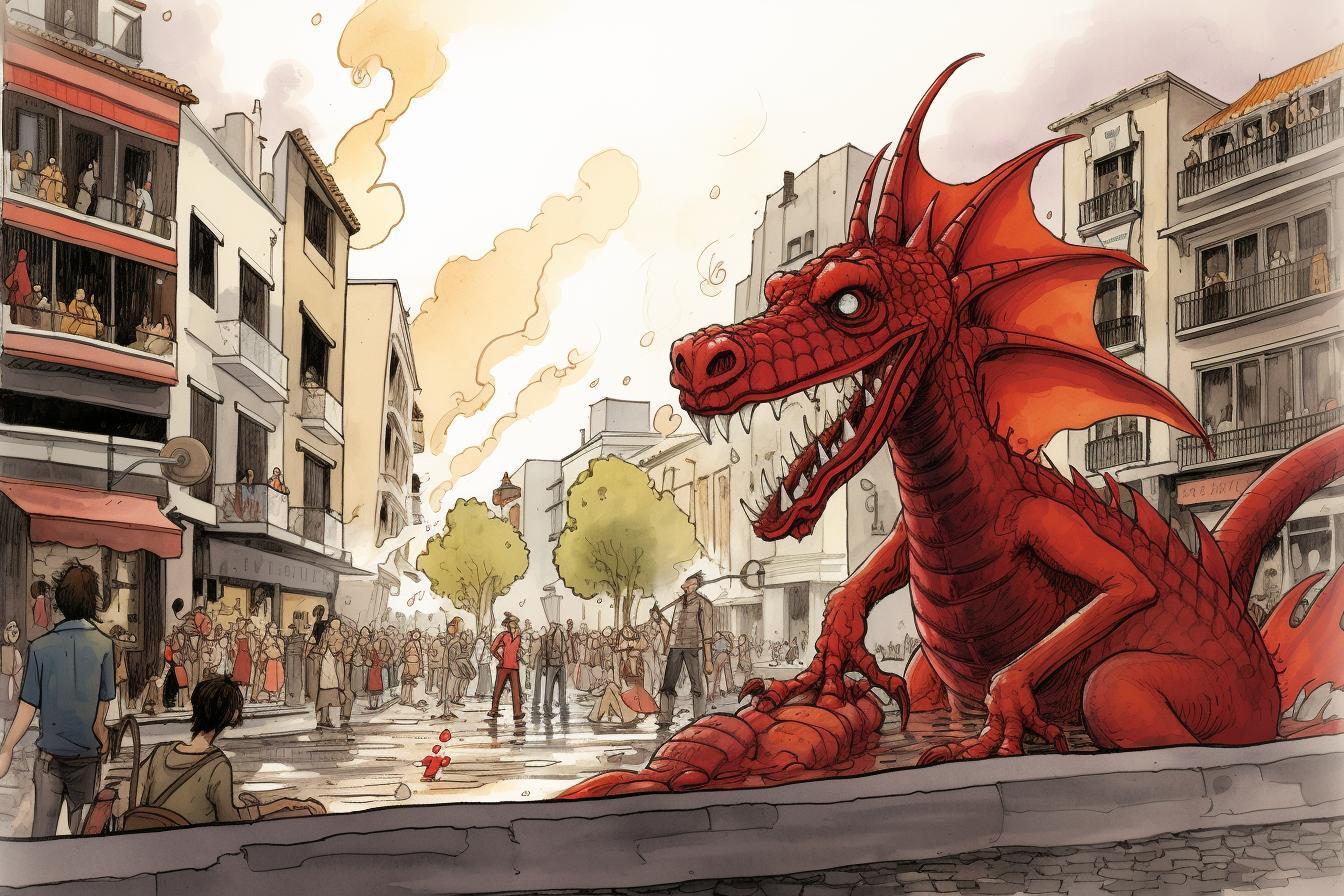 El dragón y la niña de los juguetes mágicos
