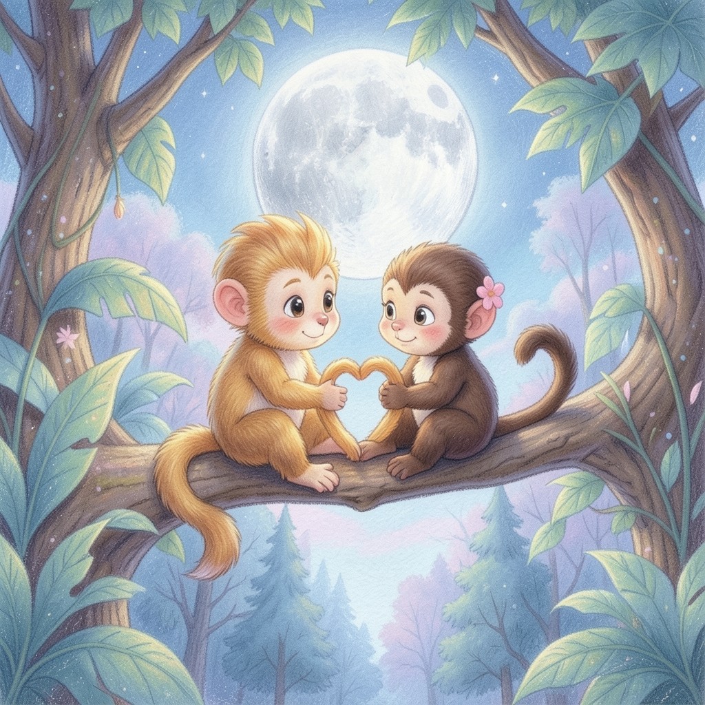 El Baile de las Colas Entrelazadas: Un Amor bajo la Luna - ilustración 2