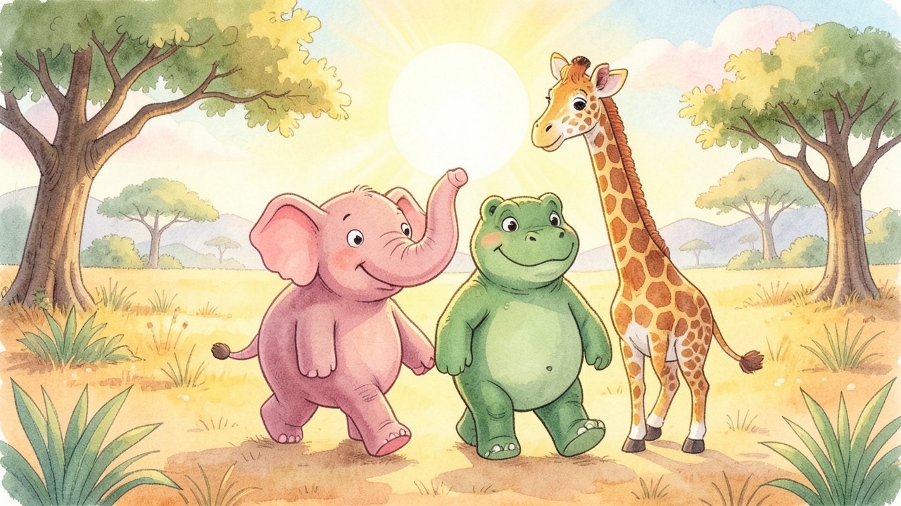 El Elefante, el Cocodrilo y la Jirafa