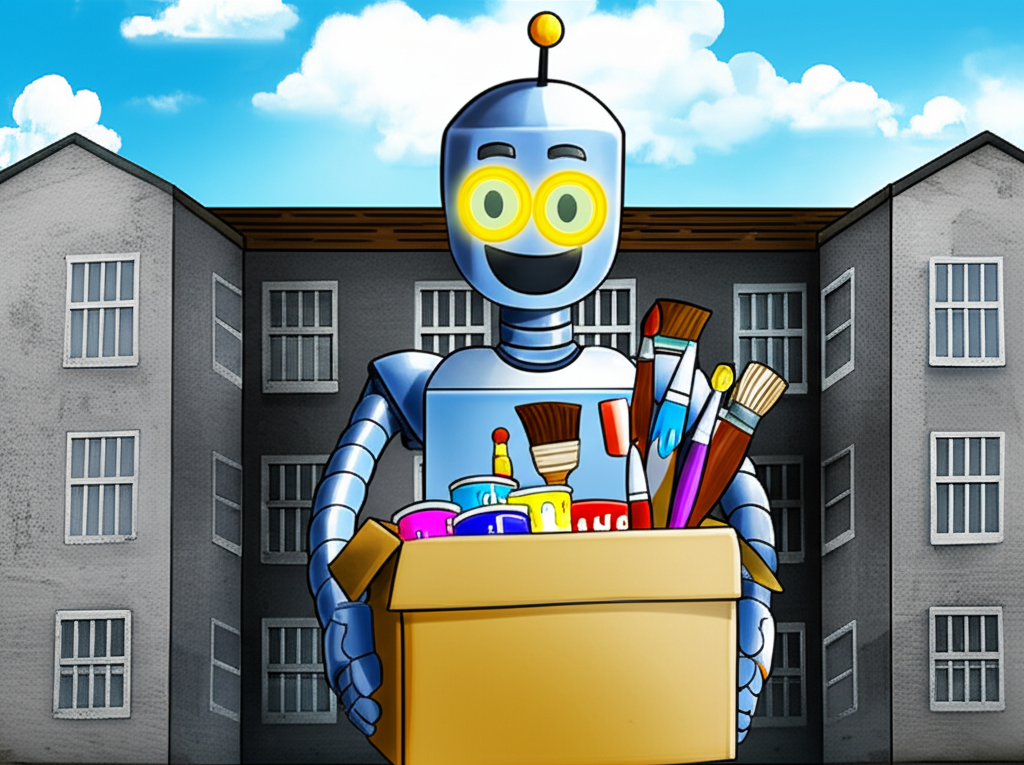 Pincelín, el Robot Soñador que Llenó de Color el Orfanato Gris